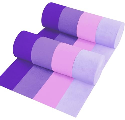 Serpentina de papel crepé para fiestas (morado)