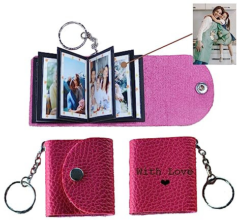 Personalisierter Mini-Foto-Schlüsselanhänger, Leder-Memory-Foto, Personalisierte Foto-Schlüsselanhänger-Album, Mini Schlüsselring-Schlüsselanhänger Mit Fotobuch Für Familie, Freund, Paare, Freunde