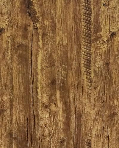 Timeet Möbelfolie Holz 60x300cm Klebefolie Holzoptik Dekorfolie Holz Eiche Tapete Selbstklebend Wandverkleidung Holzmaserung Wandpapier Vintage Wandaufkleber Rustik Folie für Tisch Schrank Wand Möbel