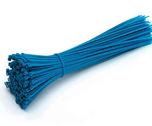 Farbige Kabelbinder, 200 mm x 2,7 mm, Premium-Kabelbinder, robuster Nylon-Kabelbinder (500 Stück), grün (blau)