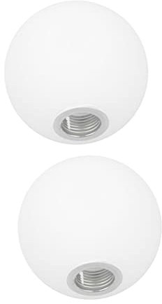 jojofuny 2st Lampenschirm Lampenglas Ersatz Ersatzglas Stehlampe Hängelampe Ersatzglas Kugellampe Kugelleuchten Außen G9 Hängend Weiß