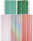 Gcardist Lot de 150 pailles jetables irisées, en vrac (mélange de 5 couleurs)