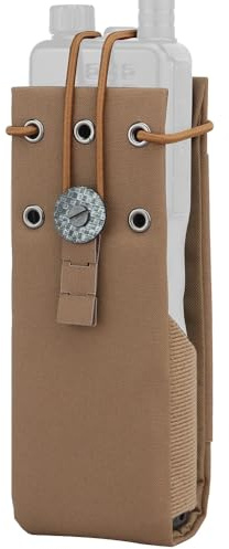 Peminkoo Taktische Molle Radio Walkie Talkie Tasche für MPU5 PRC163 152 148 Interphone Holster Militärische Taille Tasche Airsoft Jagd Weste Ausrüstung (Khaki)