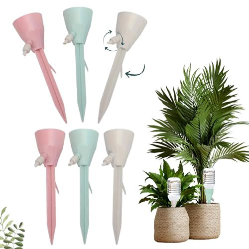 LiveLaif®- 6 pcs Riego por Goteo para Macetas | Kit Riego por Goteo Automatico |Regar Plantas Vacaciones | Riego Automatico Macetas | Portatil-Regulable | Goteros para Riego (6, Mezclado)
