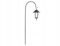 Kapaga – Gancio da pastore – Decorazione da giardino – Gancio in metallo – Gancio da giardino – Asta lanterna in metallo – Porta lanterna – Nero – Altezza 120 cm – Elegante decorazione da giardino