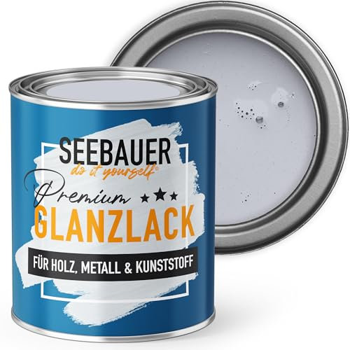 SEEBAUER diy Glanzlack Lila 750ml für Innen & Außen (No. 917 Cosmic Dust) Möbelfarbe ohne Schleifen - Hybrid-Lack für Holz, Metall & Kunststoff - Holzlack, Möbellack hohe Deckkraft