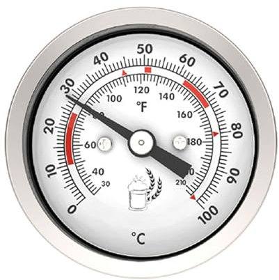 Thermometer zum Brauen und zur Weinherstellung, 20 ℃ - 120 °C, Doppelskala, leicht zu lesen, Gärung, selbstgebrautes Essential