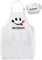 Backquik Juego de delantal y gorro de chef personalizado para niños con nombre, para niñas, niños, jugar, pintar, cocinar, manualidades, Blanco, Medium/Large