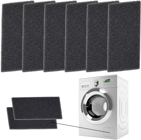 UEIOAVL Pièces et accessoires pour sèche-linges Lot de 6 filtres de sèche-linge pour Bauknecht Whirlpool HX 481010354757, filtre éponge, 225 x 107 x 8 mm, filtre de sèche-linge pour pompe à chaleur