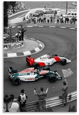 Formel 1 Grand Prix Von Monaco Poster Für Zimmer, Ästhetische Leinwand-Wandkunst, Schlafzimmer-Dekor Poster 12x18inch(30x45cm)