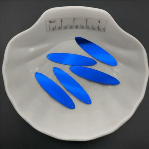 CNDBAHHE Paillettes, Paillettes per Cucire, 30 g 270 Pezzi 10 x 40 mm Grandi Scarpe Piatte rettangolari, Cappelli, Fai da Te(Dark Blue,150g)