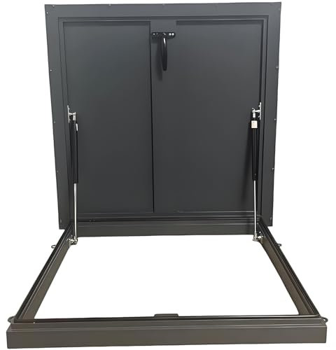 Valdoza Dachlukenabdeckung mit Gaslift-Design, Höhenverstellbar, Wasserdicht & UV-beständig, Einfache Installation, Robuster Schutz für Standard-Dachöffnungen(LxW 70x70cm/27.6x27.6in)