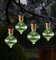 LED Solar Glühbirne Kugelleuchte Solarleuchte Terrasse Balkon Gartendeko (4 Stück Grün)