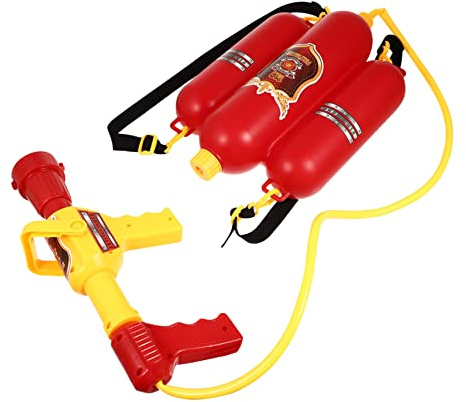 Milisten Feuerwehrmann Rucksack Wasser-Shooter für Wasserspiele mit Design für Pool Strand und Hinterhof Spaß Sommer