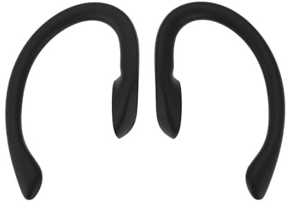 Create idea 1 Par de Ganchos para La Oreja de Repuesto de Silicona para Auriculares de Gimnasio Compatible con Powerbeats Pro Color Negro Y PVC