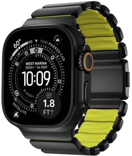 NOMAD Stratos Band I - Correa para Apple Watch 42/44/45/46/49 mm, diseño híbrido