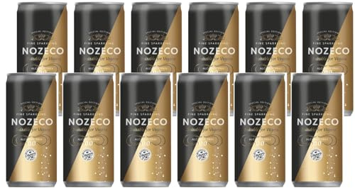 Nozeco - Alcohol Free Sparkling Drink made from alcohol-removed Wine - Vegan, Can (12 x 0,2 L)