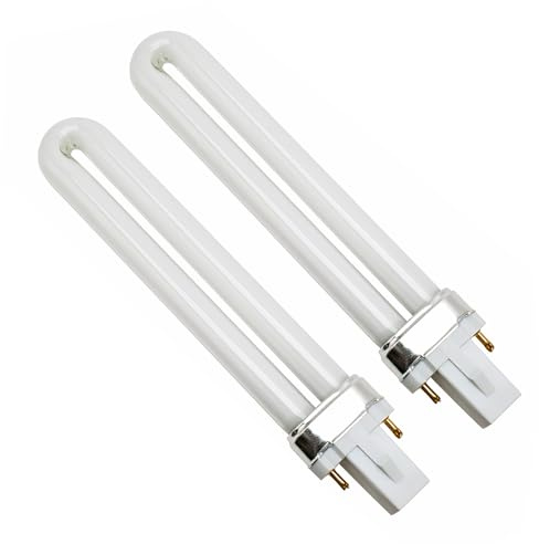 Allayu 2 pcs Lampe fluorescente compacte 11W 2 broches culot G23, 900 Lumens tube à économie d'énergie en forme de U AC 220-240V convient aux bureaux, chambres, cuisines (6500k)