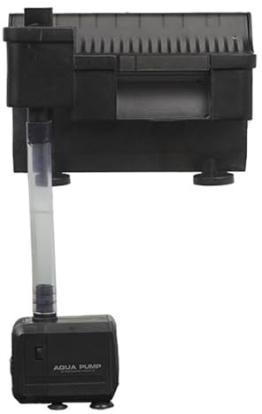 Filtro Acquario a Cascata, Filtro Esterno da Parete con Filtrazione a 4 Stadi e Sterilizzatore UV, Pompa Acqua Silenziosa per Vasche per Pesci