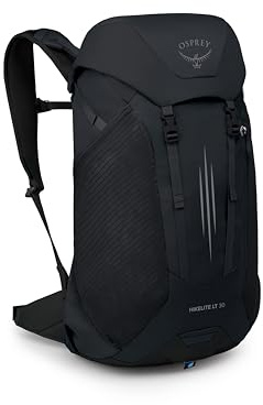 Osprey Hikelite LT 30L Hiking Backpack - Lightweight Travel Daypack with Rain Cover for Men and Women, Black