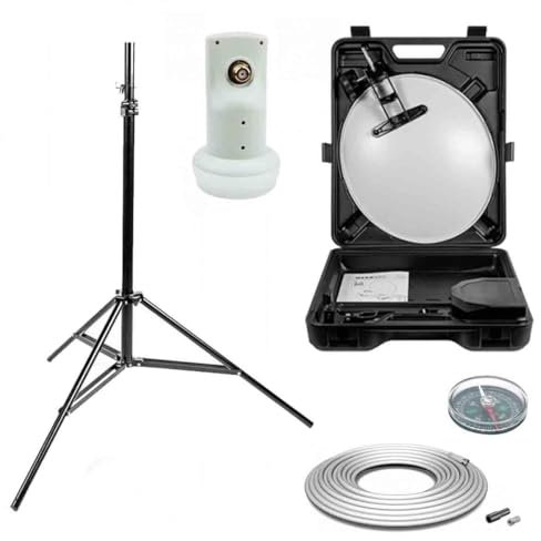 Pack MEGASAT Parabole Acier 40cm + LNB Single HDSAT + Câble Coaxial 10m + Trépied