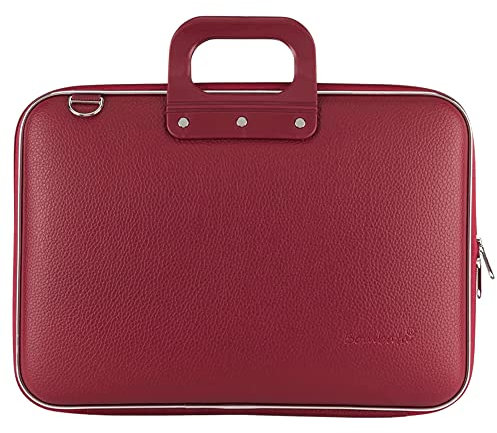 Bombata Classic - Mallette pour ordinateur portable - Sac à bandoulière - Rosso borgogna 17