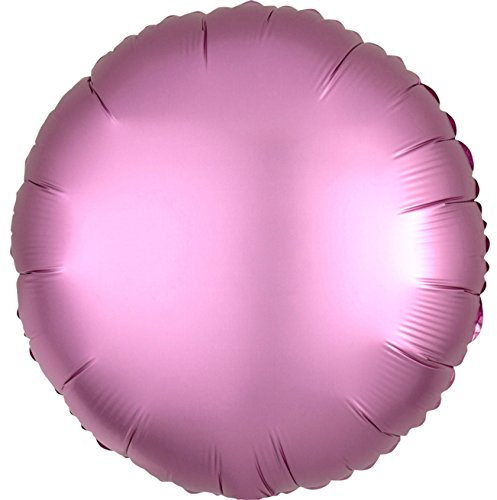 Amscan 3682101 - Standard Folienballon Satin Luxe Flamingo, rund, Durchmesser 43 cm, Luftballon, Heliumballon