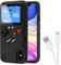 DIKKAR Game Console Case for iPhone, Retro Protective Cover Self-Powered Case with 36 Small Games,Full Color Display,Video Game Case for iPhone X/Xs (Black)