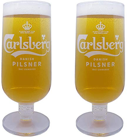 Carlsberg Pilsner Lot de 2 verres à tarte pour calice 57 cl