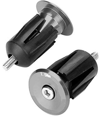 1 Para Fahrrad Lenkerendstopfen Lenkerendschieber Aluminiumlegierung Fahrrad Lenkerkappe für Rennrad Mountainbike(Titan)