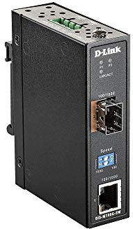 D-LINK DIS-M100G-SW Gigabit Ethernet Industrie SFP Medienkonverter 10/100/1000 Mbit/s schwarz