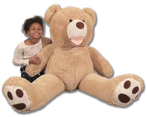 bananair - Riesen Teddybär XXL, 130 bis 340 cm - CE-Zertifiziert, Kuschelig und Flauschig, Versicherte Umarmungen Geburtstage, Zimmerdekoration (Beige, 160 cm)