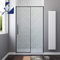 AQUABATOS® 120 x 195 cm Duschkabine Duschabtrennung Duschwand Glas Schiebetür Dusche SlimLine Design schwarz matt Black Style Duschtür Gleittür in Nische Nischentür 8 mm Klarglas mit Nano Beschichtung