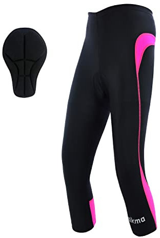 Damen Radhose 3/4 Shorts Gepolsterte Damen Leggings Cool Max Anti Bac Pad Laufen Gym Athleten Radhose