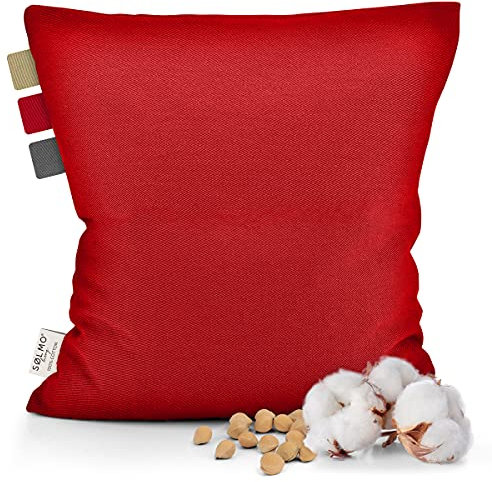 sølmo I Kirschkernkissen Baby für Mikrowelle, Nierenwärmer Damen - Wohltuendes Wärmekissen & Kältekissen I Natürliche Wärmflasche, Körnerkissen für Kinder (Wine Red, 24cm x 26cm)