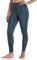 Colorfulkoala 7/8 Leggings Damen mit Taschen High Waist Sportleggings Blickdicht Scrunch Bauchweg Yogahose Sporthose, Dunkelblau Leo Print, L