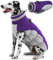 AOFITEE Hundemantel für Große Hunde, Warme 2XL Hundejacke Hundemantel, Rollkragen-Hundefleecejacke mit Geschirr, Wasserabweisende Hundeschneejacke winddichter Hundeschneeanzug für Golden Retriever