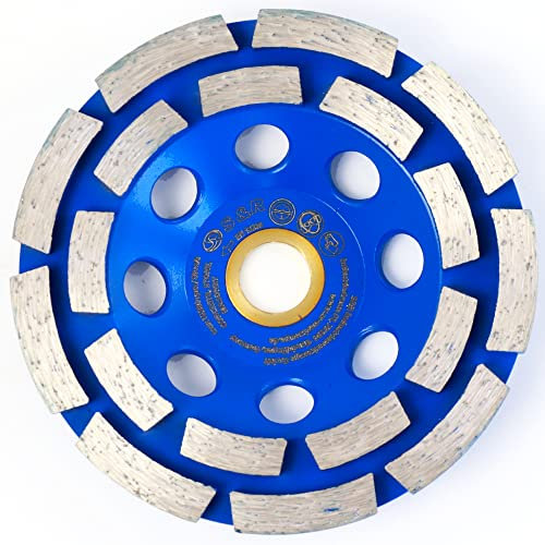 S&R Diamantschleiftopf, 115mm / 4.5' (115X22.2/15.88mm, 2-reihig, Standard für Beton, Stein, Mauerwerk, mit Reduzierring, für Winkelschleifer