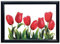 Lap Tray Red Tulip Red Lillies Garden Bean Bag Base LapTray Cushioned Breakfast Bed Tray - Modern, Ergonomic Cushion, Detachable, Black Frame with White Background Caravan Gift