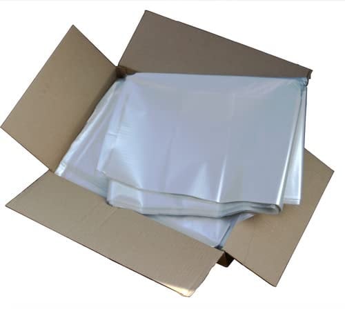 Heavy Duty Compactor Bin Bags (Pack of 100) - Heavy Duty General Commercial Waste Recycled 120Litre 20kg Refuse Sacks Bin Liners Bin Bags (Clear)