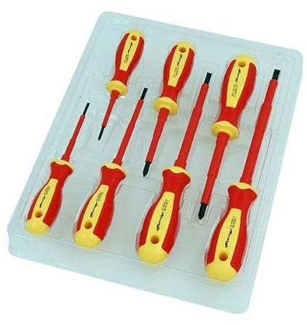 Neilsen, Screwdriver Set - 7 Piece Precision VDE Flat Pozi 1000V (Genuine Neilsen CT1774)