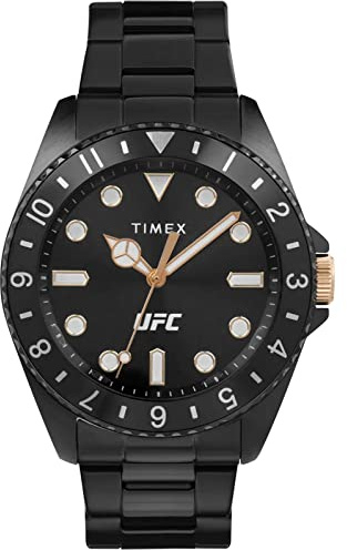 Timex Herren Analog Uhr mit Edelstahlarmband UFC Debut