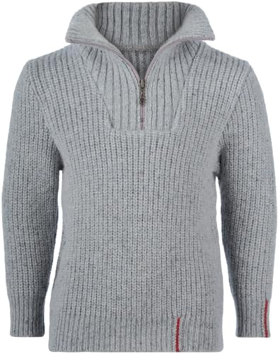 Engel Jungen Kid's Troyer Merinopullover Grau 128