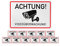 Aufkleber Set Achtung! Videoüberwachung!, 12 Stück, 15 x 10 cm, selbstklebende Folie, Warnhinweis Sticker für Innen- und Außenbereich, Video Überwachung Klebesticker, Kamera Hinweisschild zum Kleben