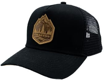Crafton Big Mountain Mesh Trucker Cap - Baseball Cap - Unisex - atmungsaktiv - individuell verstellbar - für Damen und Herren Farbe: Black