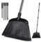 Myiosus Scopa da Giardino, Scopa Esterni Setole Dure con Manico in Acciaio Inox Lungo 140cm, Scopa per Esterni, Balcone, Casa, Cucina, Strada, Patio, Coperta (Nero)