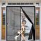 Magnetic Screen Door 180 x 190 cm, Magnetic Fly Net, Magnetic Insect Screen Door Curtain, Strong Velcro Strips for Back Door Pet Friendly, Black