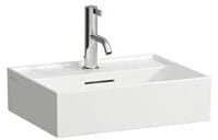 LAUFEN Kartell Aufsatzhandwaschbecken, 1 Hahnloch, mit Überlauf, 450x340mm, H8183307571041, Farbe: weiß matt