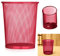 ARA CHOICE Colourful Metal Mesh Waste Bin Rubbish Paper Net Basket Home Office Durable and easy to use Recycling Bin for Bedrooms Multi Colour. (Red)