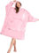 Gentlewarm übergroße Hoodie Sweatshirt mit Kapuze, Tragbare Decken Super Weich und bequem Flanell Oversized Hoodie Decke OneSize für Damen, Teenager mädchen